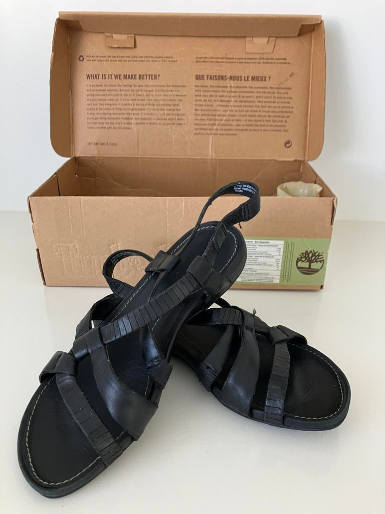 Timberland sandalen, Zwart, Zo goed als nieuw, Sandalen of Muiltjes, Ophalen of Verzenden