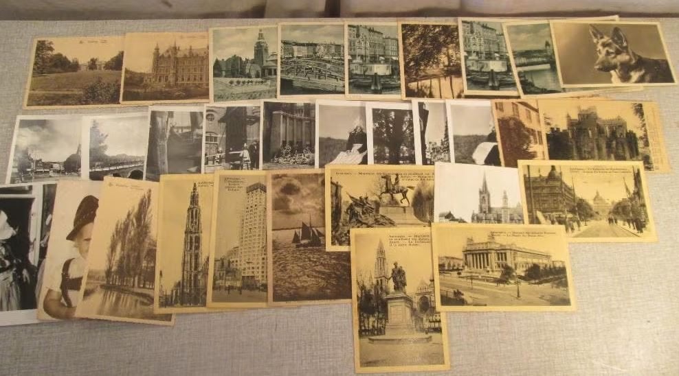 31 Oude Zwart-Wit Postkaarten, Verzamelen, Ophalen of Verzenden