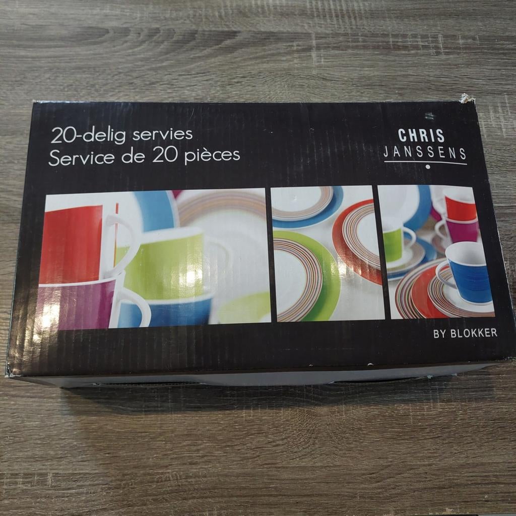 20-delige serviesset (🏷 Chris Janssens) - nieuw in doos, Ophalen