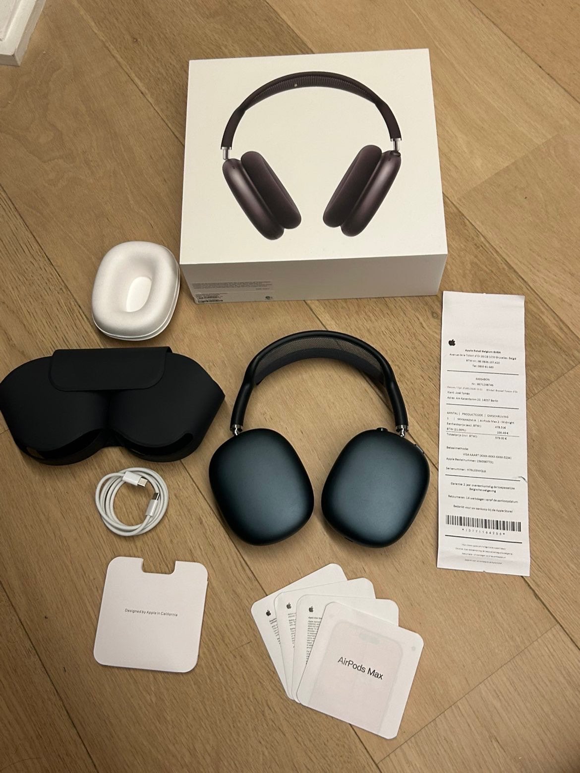 Airpods Max 2 Midnight Black - authentiek, Audio, Tv en Foto, Hoofdtelefoons, Zo goed als nieuw, Apple, Zwart, Bluetooth, Noise cancelling