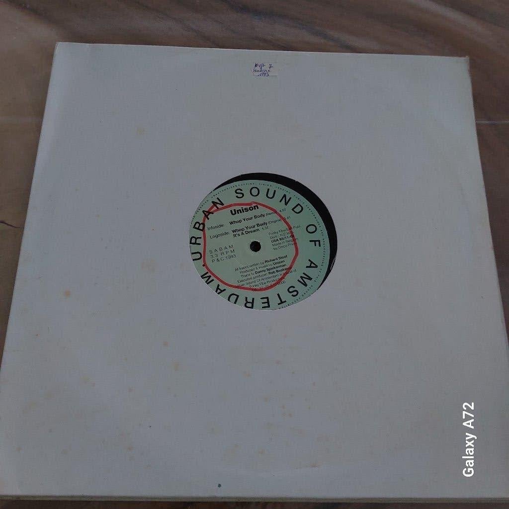 unison whop your body 12 inch maxi, CD & DVD, Vinyles | Dance & House, 12 pouces, Hardcore, Enlèvement ou Envoi, Utilisé