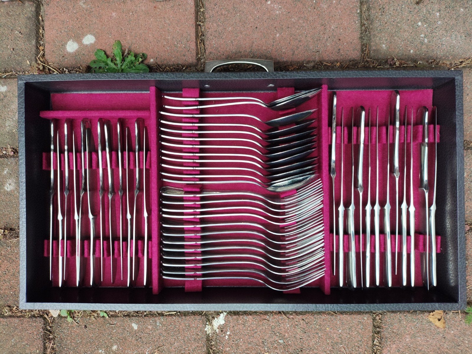 Service ménagère 12 personnes, inox, en très bon état, Maison & Meubles, Enlèvement