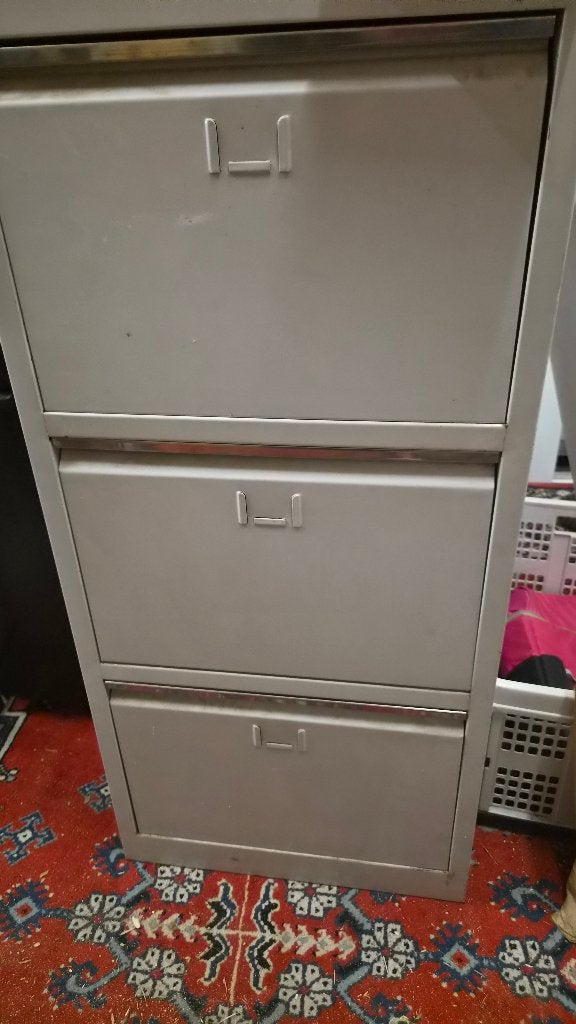 Metalen archiefkast met 3 lades, Moins de 100 cm, Enlèvement, 50 à 100 cm, Métal