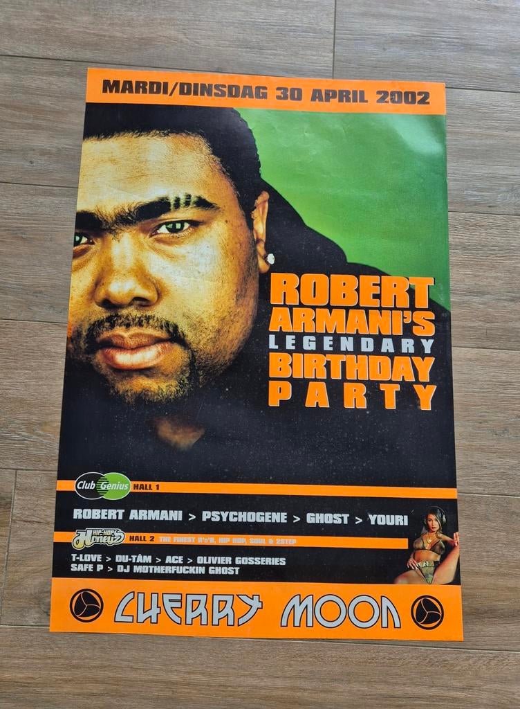 Concert poster Cherry Moon Robert Armani's 2002, Verzamelen, Ophalen of Verzenden, Zo goed als nieuw, Muziek