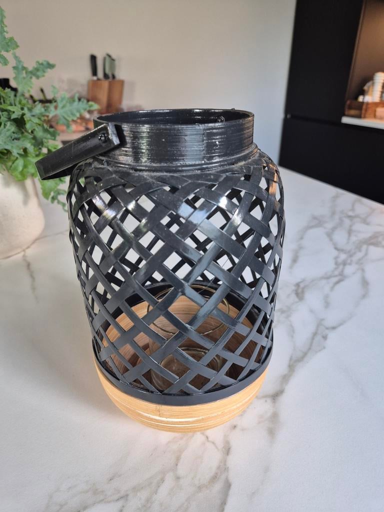 House Doctor windlicht bamboe, Huis en Inrichting, Woonaccessoires | Kandelaars en Kaarsen, Ophalen of Verzenden