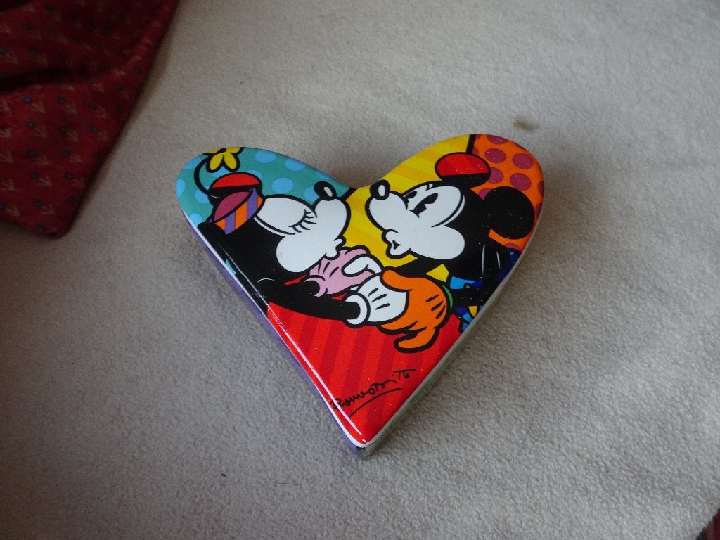 Britto hartset - Minnie & Mickey, Ophalen of Verzenden, Mickey Mouse, Zo goed als nieuw, Servies