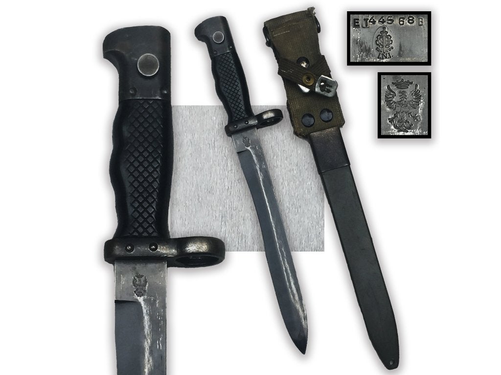 🚨Prachtige SPAANSE BAJONET TOLEDO M1969 XX Origineel, Verzamelen, Ophalen of Verzenden, Landmacht, Mes of Dolk