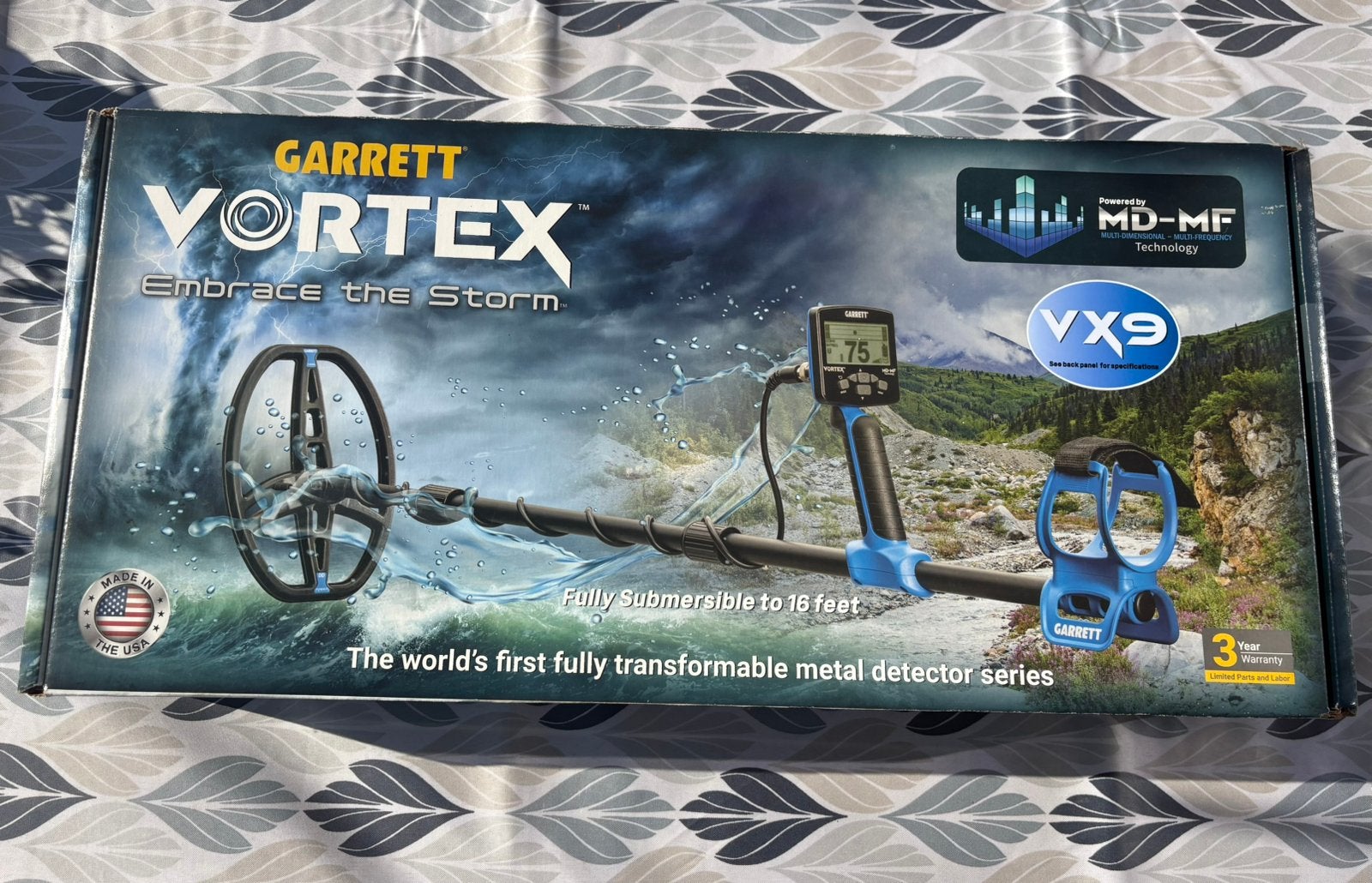 Professionele metaaldetector Garrett Vortex VX9 met garantie, Ophalen, Meer dan 30 cm, Zo goed als nieuw, Discriminatie metaaldetectie