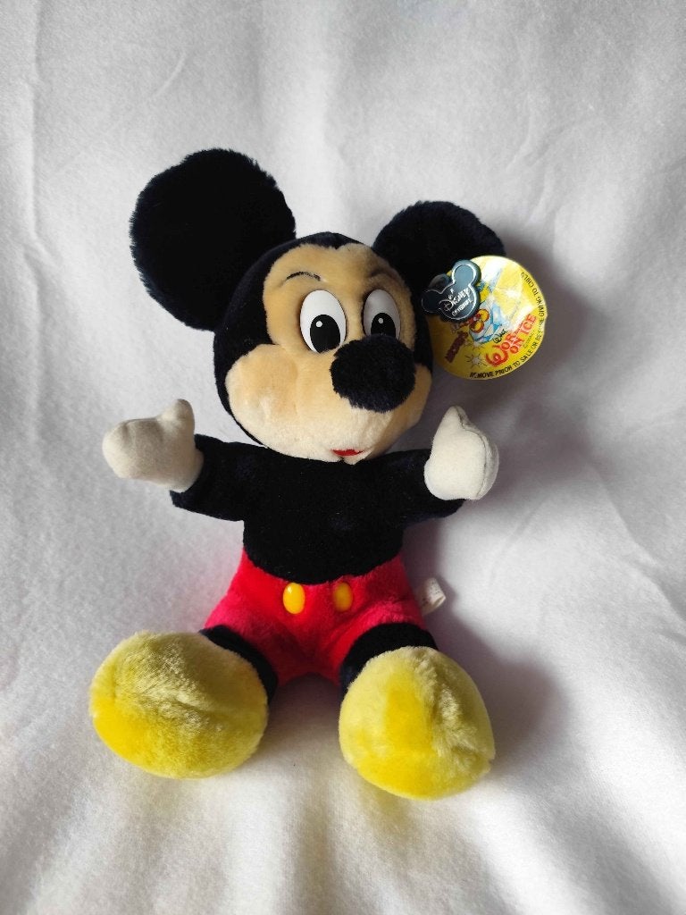 Vintage Walt Disney World On Ice - Mickey Mouse Knuffel, Verzamelen, Ophalen of Verzenden, Mickey Mouse, Gebruikt, Knuffel