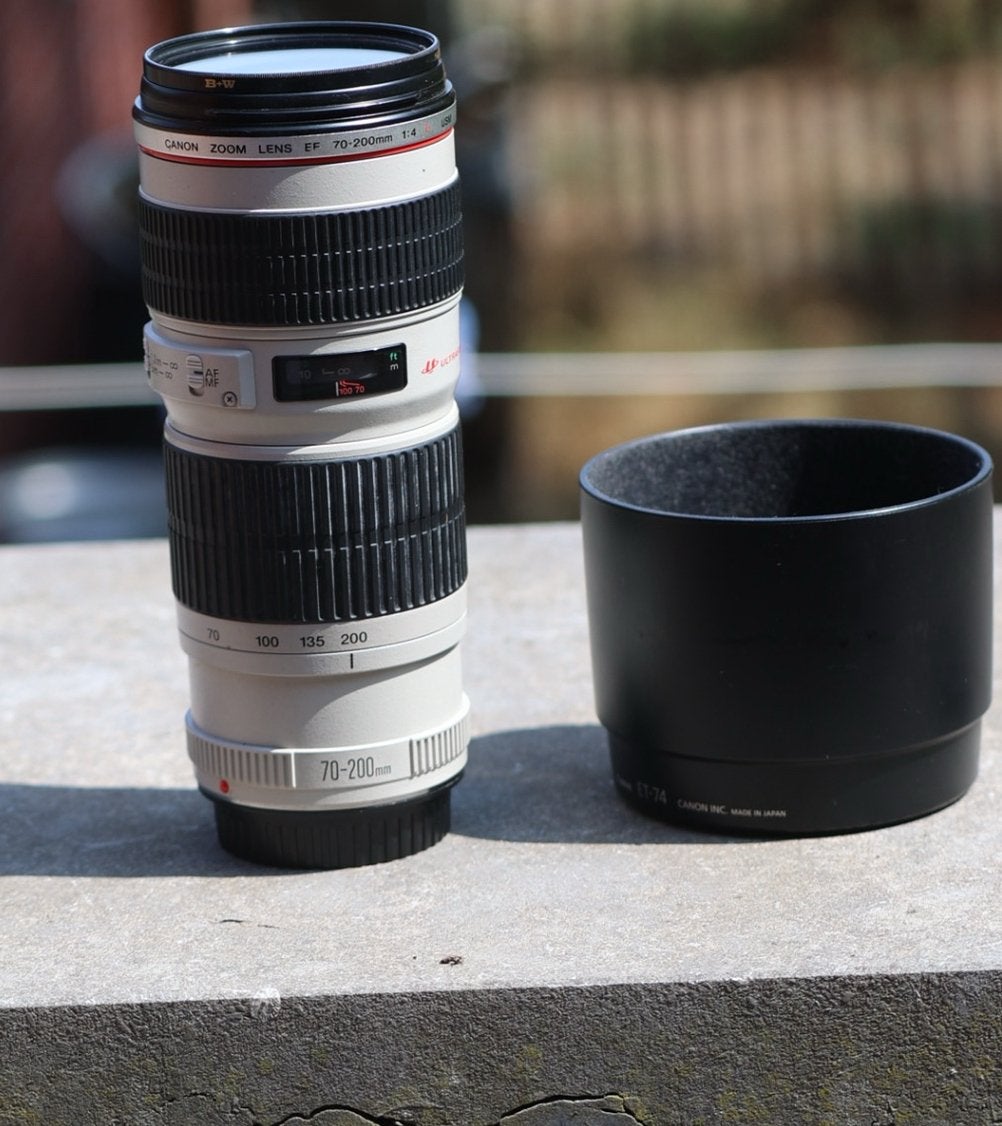 Canon EF 70-200mm f/4L, TV, Hi-fi & Vidéo, Photo | Lentilles & Objectifs, Comme neuf, Canon, Canon EF, Pare-soleil, Enlèvement ou Envoi