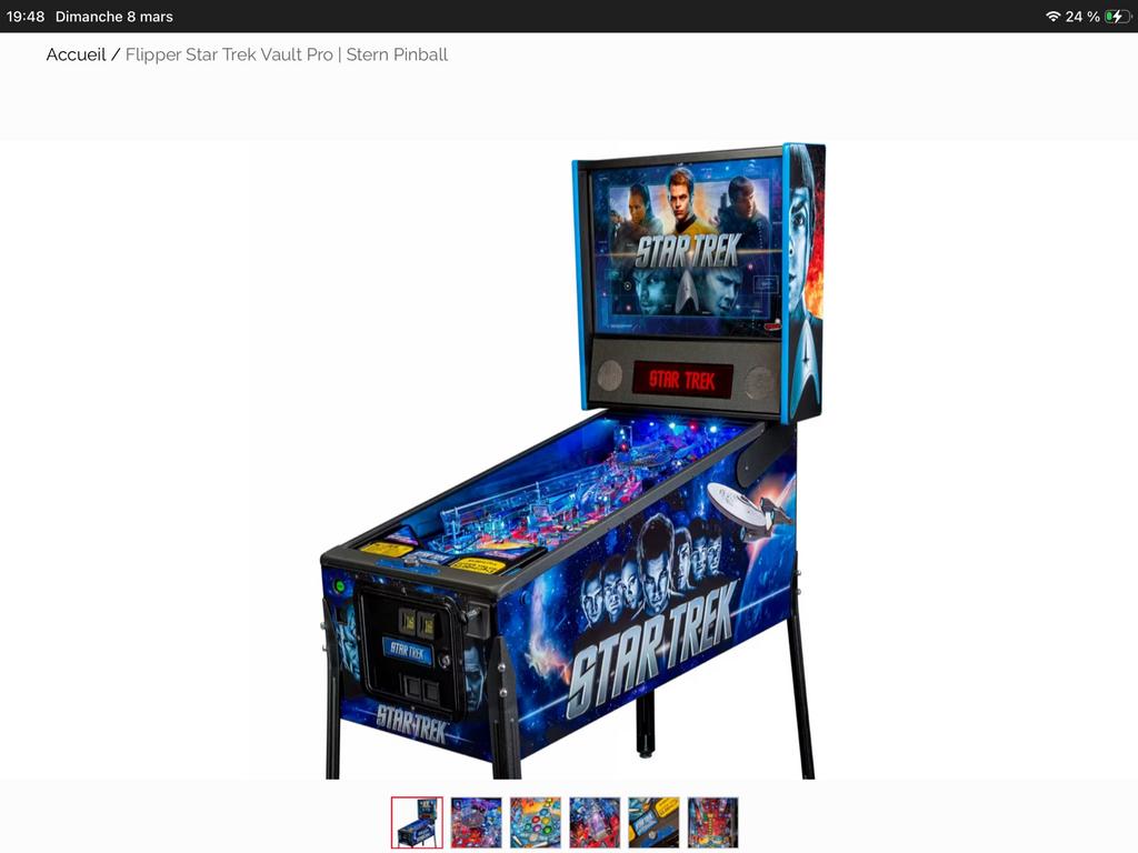 Flipper Star Trek, Enlèvement, Comme neuf, Flipper (jeu), Stern
