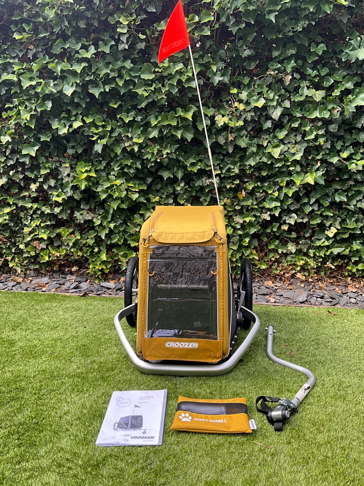 Croozer dog L Peppa hondenfietskar (nieuwstaat), Fietsen en Brommers, Ophalen, Opvouwbaar, 20 tot 40 kg, Zo goed als nieuw