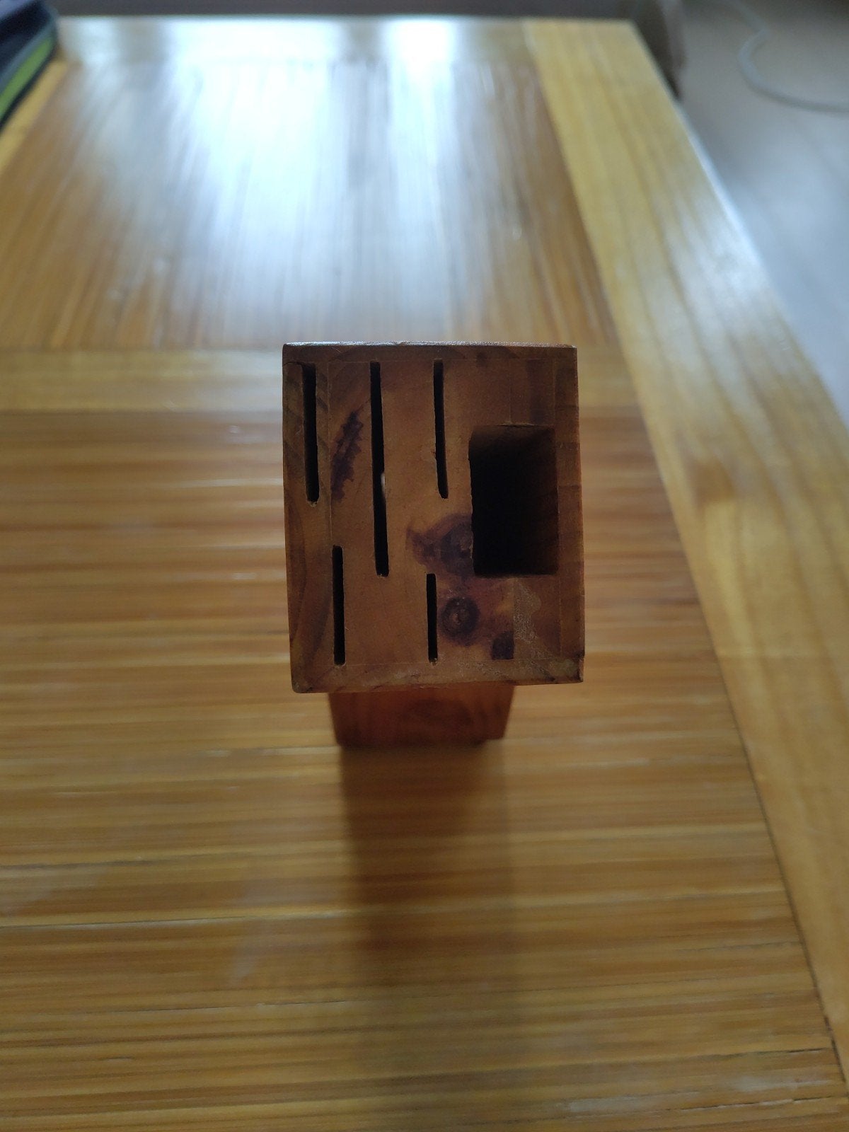 Bloc Couteaux Cuisine, Porte Couteaux de Cuisine en Bois, Enlèvement, Bois, Brun
