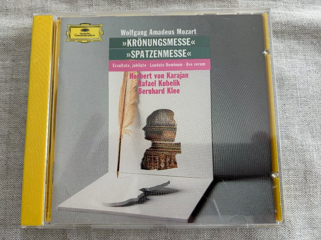 Mozart- "Krönungsmesse" / "Spatzenmesse"  (Kubelik, Karajan), Ophalen, Inclusief boekje, Mozart, Zo goed als nieuw