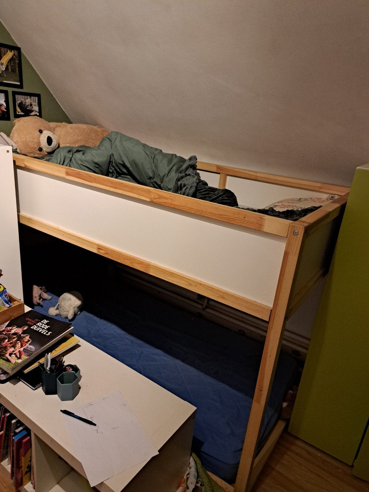 Kura keerbaar bed ikea 90x200cm, Kinderen en Baby's, Ophalen, Gebruikt, Hoogslaper
