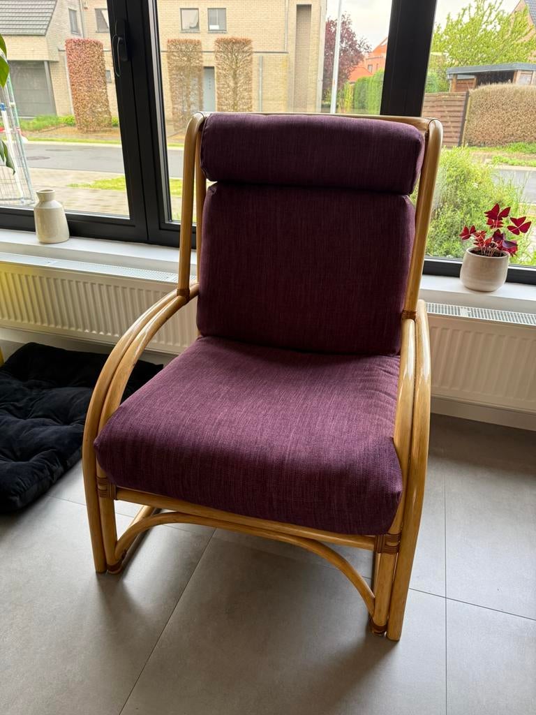 Rotan zetel 1 persoon, Huis en Inrichting, Ophalen, Zo goed als nieuw