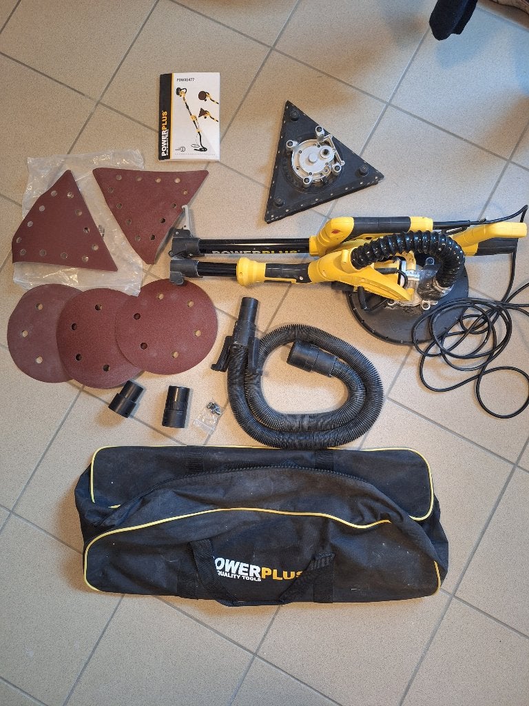 Gipsplaatschuurmachine powerplus POWX0477, Ophalen, Gebruikt, 600 tot 1200 watt, Vlakschuurmachine