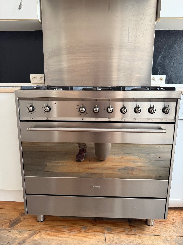 Piano de cuisson Inox SMEG  6 feux, Enlèvement, Utilisé, À Poser, 5 zones de cuisson ou plus