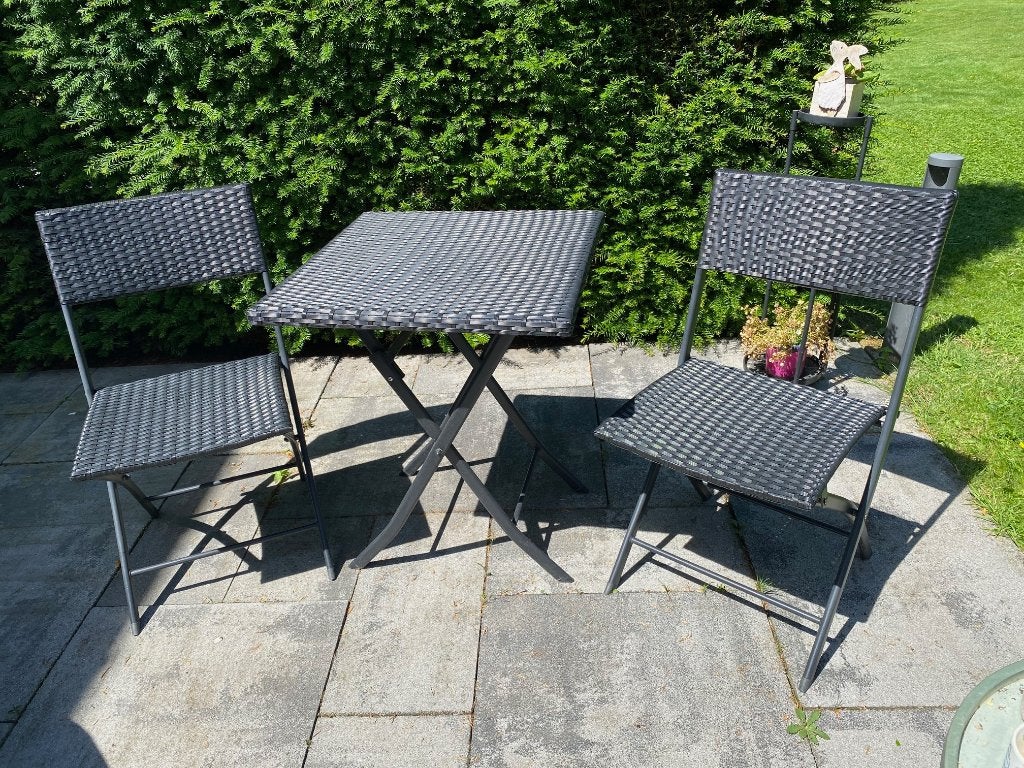 tuinstoelen en tafel - bistro set opklapbaar, Tuin en Terras, Tuinstoelen, Ophalen