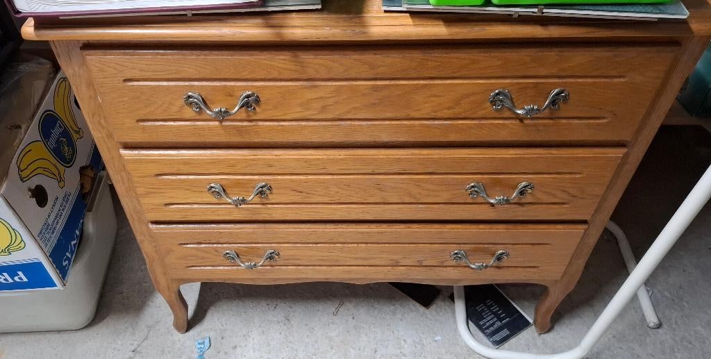 Commode en chêne, Maison & Meubles, Armoires | Commodes, Utilisé, Chêne, 3 ou 4 tiroirs, Enlèvement