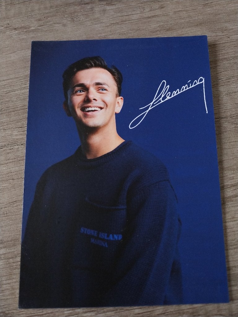 Fotokaart met gedrukte handtekening van Flemming, Verzamelen, Ophalen of Verzenden, Nieuw, Foto of Kaart, Gesigneerd