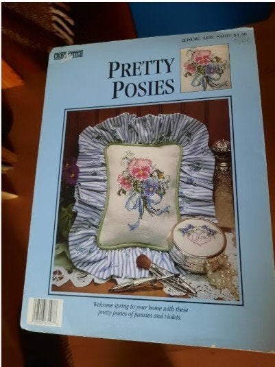 Cross Stitch Lites - Motif original « Pretty Posies », Hobby & Loisirs créatifs, Broderie & Machines à broder, Enlèvement ou Envoi