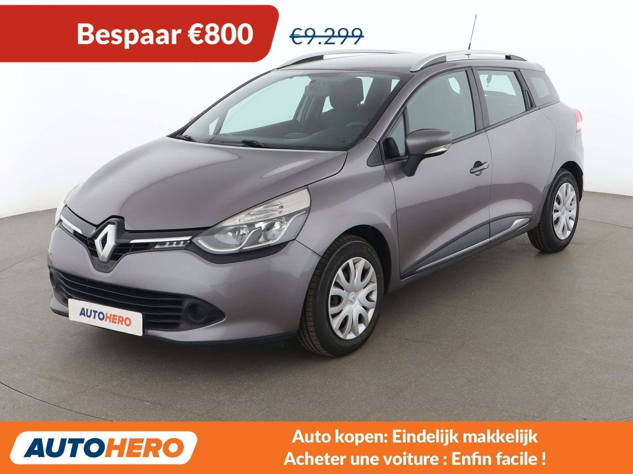 Renault Clio 1.5 dCi Energy Dynamique (bj 2015), Voorwielaandrijving, Euro 5, Stof, Gebruikt