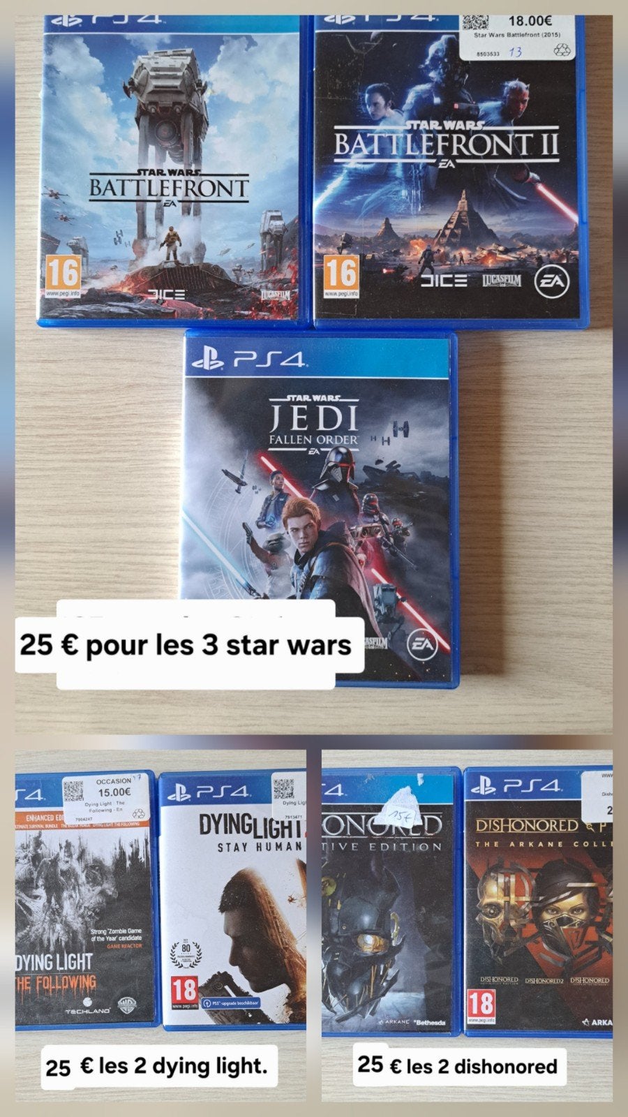 Lot de jeux ps4. Prix par lot sur photos., Consoles de jeu & Jeux vidéo, Enlèvement