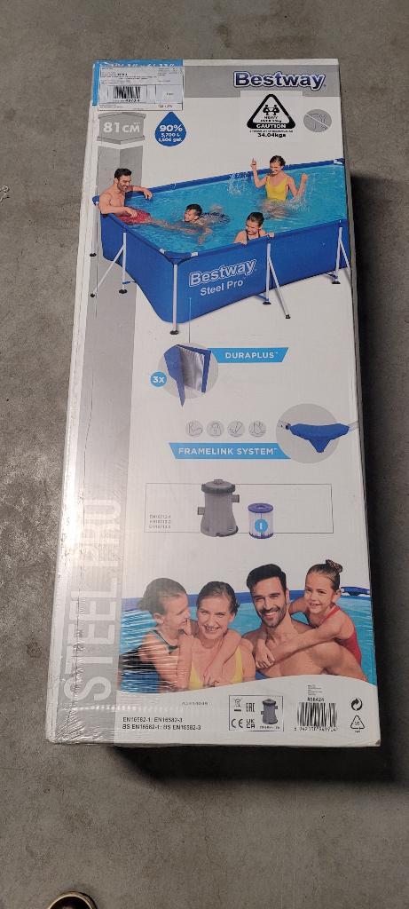 Piscine rectangulaire BESTWAY, L.4 x l.2.11 x H.0.81m NEUVE, Enlèvement, Neuf