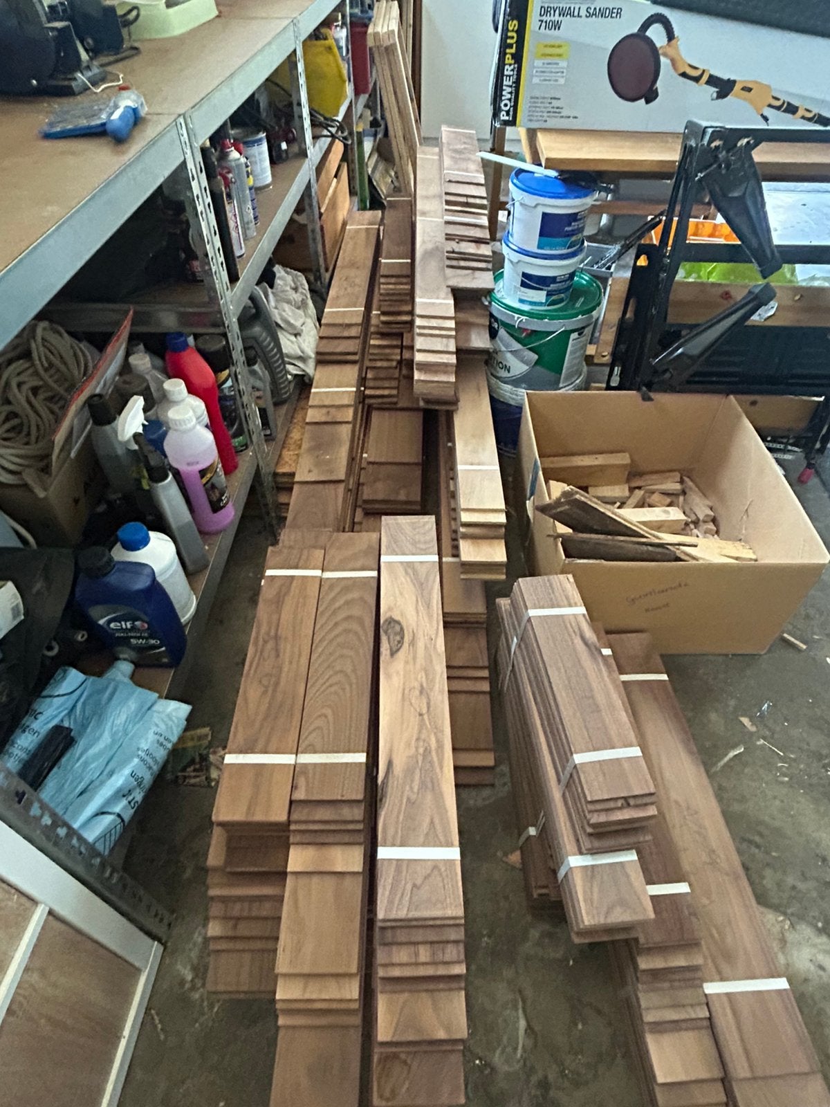 Parquet en noyer 1-2-3ème choix 6 mm, Jardin & Terrasse, Poteaux, Poutres & Planches, Neuf, Planches, Moins de 180 cm, Bois dur