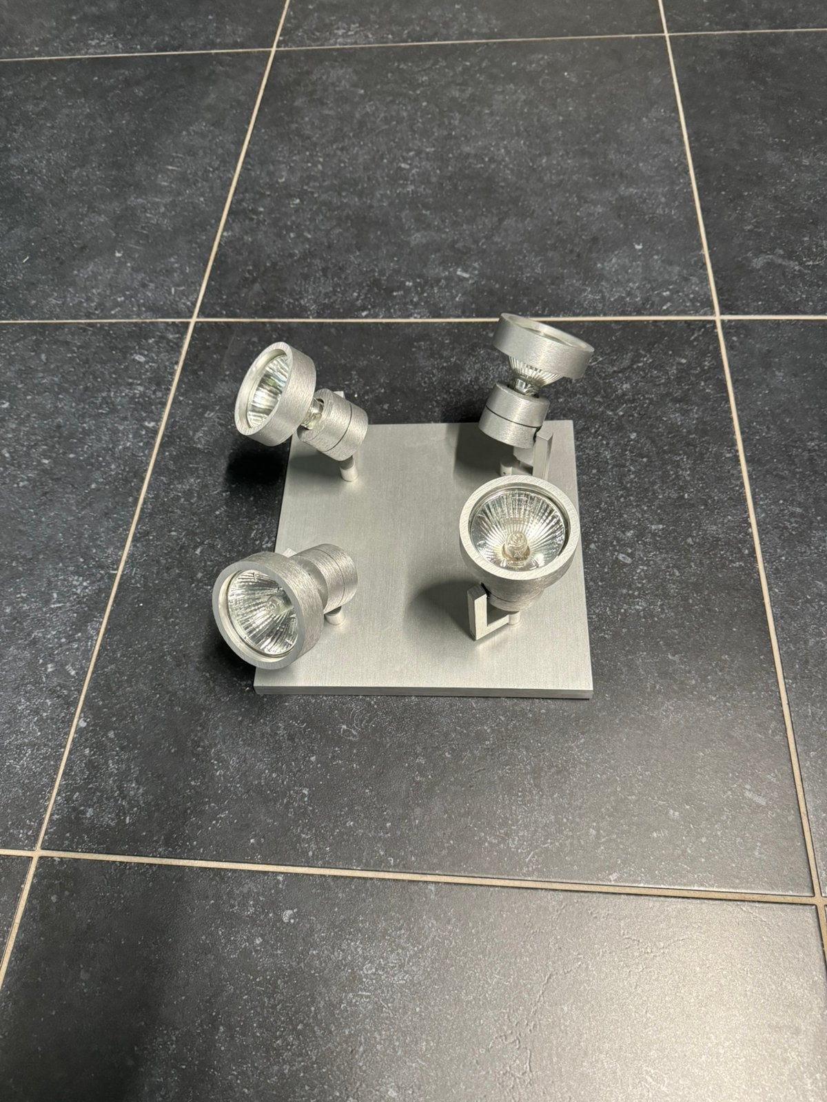 Spots halogènes alu brossé, Ophalen, Halogeen, Gebruikt, Metaal