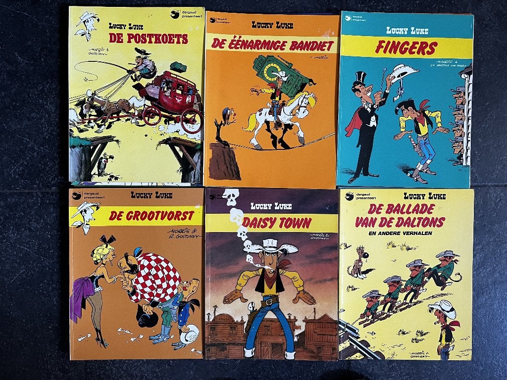 lot van 27 strips Lucky Luke, jaren '80, Boeken, Stripverhalen, Zo goed als nieuw, Meerdere stripboeken, Ophalen of Verzenden