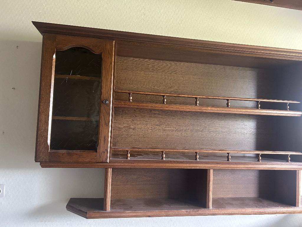 Mooie houten eiken hangkast service kast, Antiek en Kunst, Antiek | Meubels | Kasten, Ophalen