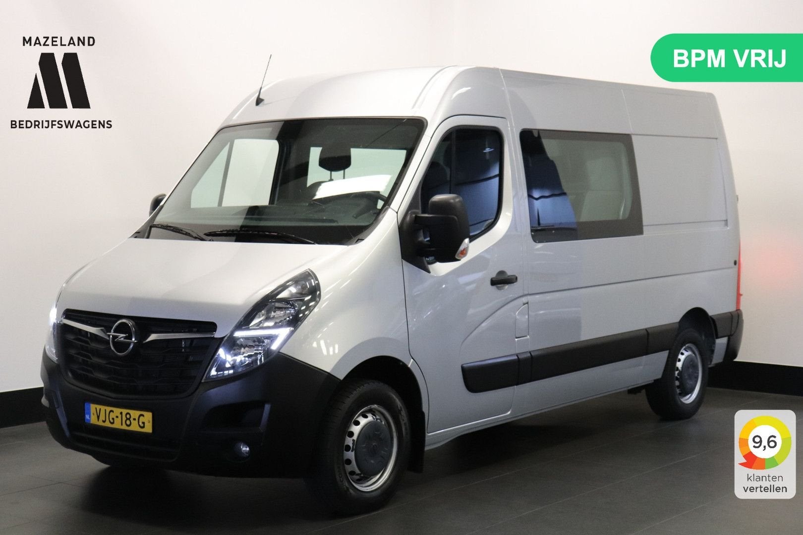 Opel Movano 2.3 Turbo L2H2 150PK Dubbele Cabine EURO 6 - Air, Parkeersensor, Bedrijf, Te koop, 252 g/km