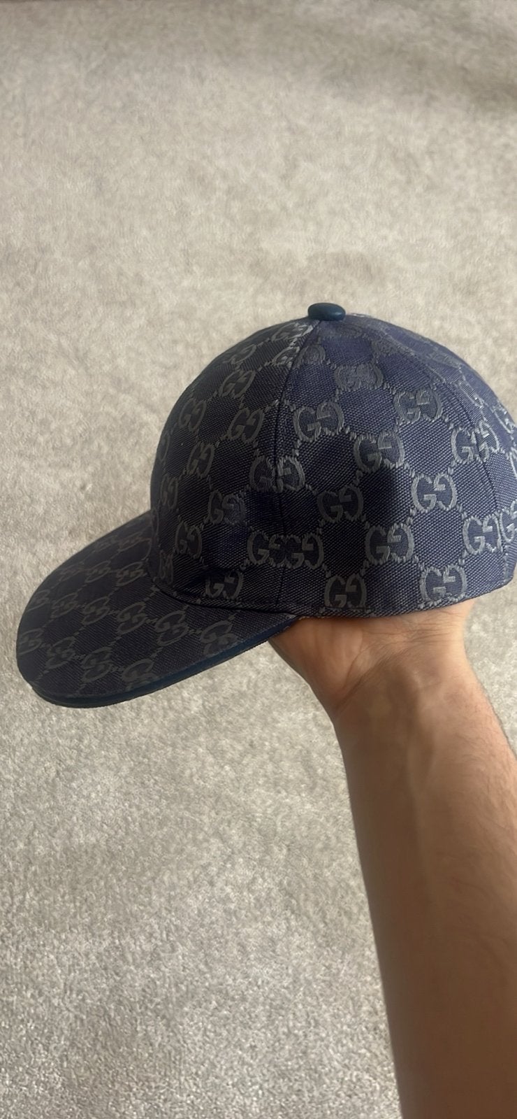Gucci pet in blauw, Vêtements | Femmes, Enlèvement ou Envoi, Comme neuf, 55 cm (S, 6⅞ pouces) ou moins, Casquette
