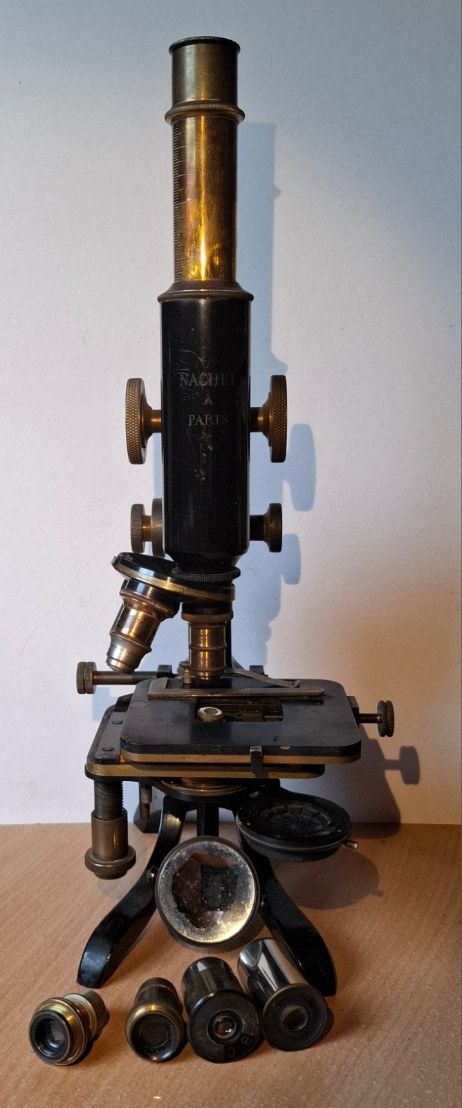 microscope ancien 1890-1910 A. Nachet Paris., Enlèvement ou Envoi