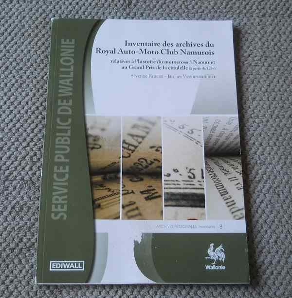 Inventaire archives Royal Auto-Moto Club Namurois - Namur, Boeken, Motoren, Ophalen of Verzenden, Gelezen, Algemeen