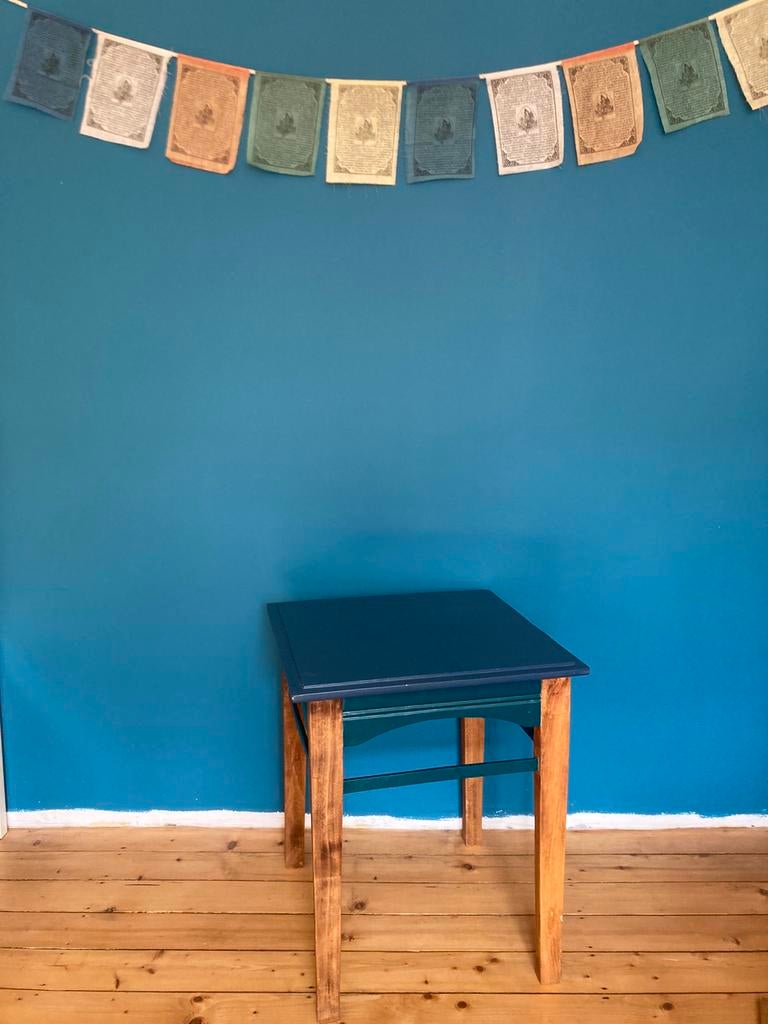 Salontafeltje/ plantentafeltje, Maison & Meubles, Tables | Tables de salon, 50 à 100 cm, Carré, Enlèvement, Utilisé