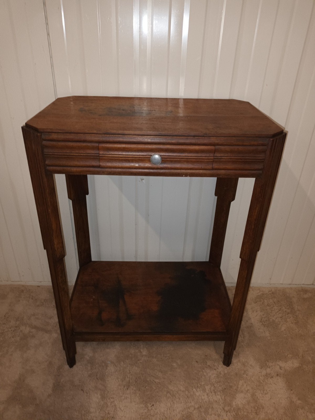 Art Deco Bijzettafel / Sidetable (Eikenhout, ca. 1930), Antiek en Kunst, Ophalen