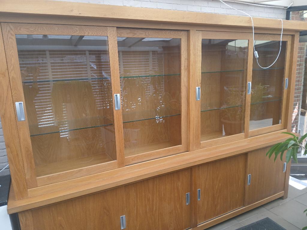 Eiken boekenkast, Ophalen, 200 cm of meer, Eikenhout, Zo goed als nieuw