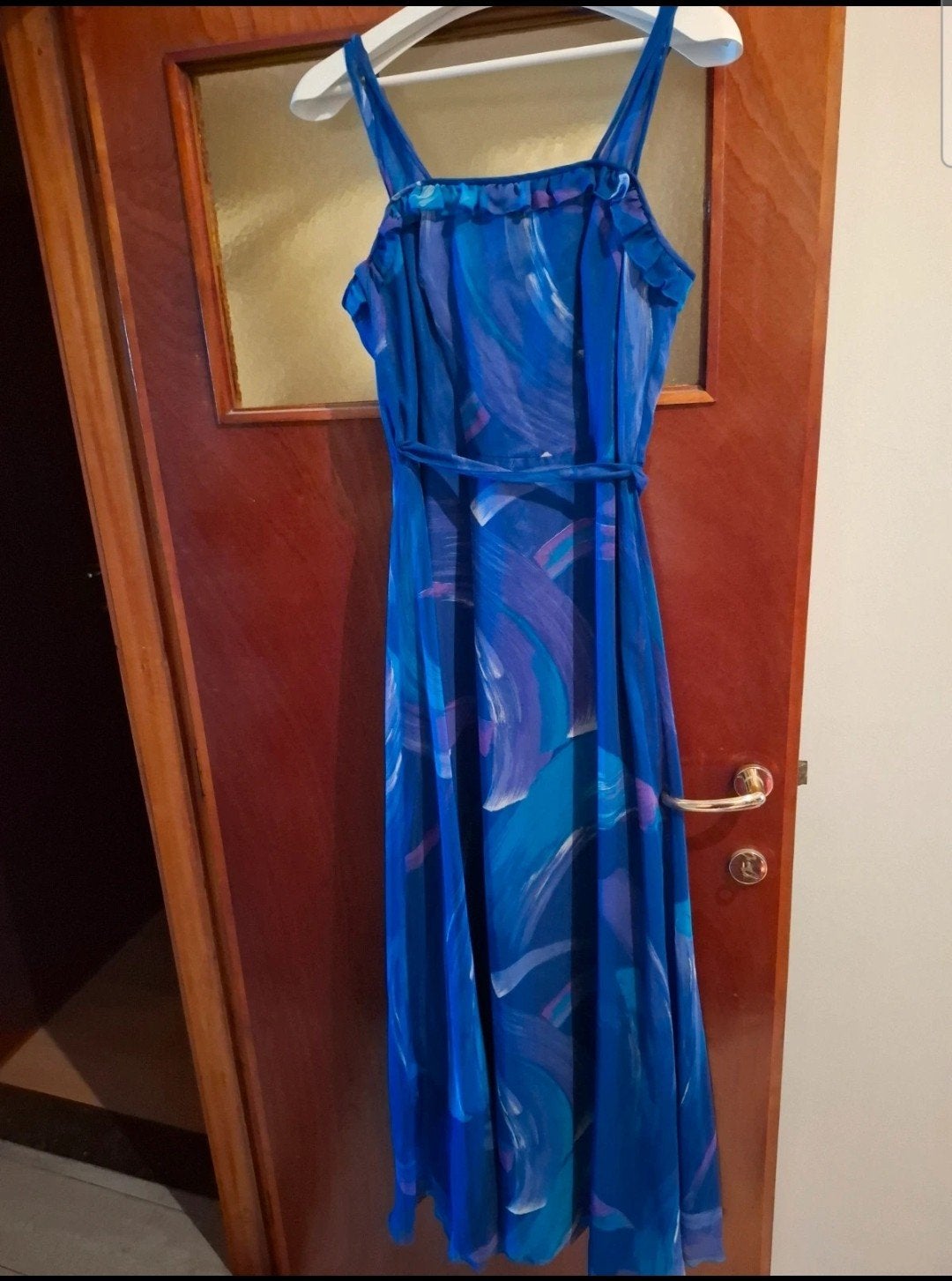 avondjurk+bolero  (m.40/42), Kleding | Dames, Ophalen, Maat 38/40 (M), Blauw