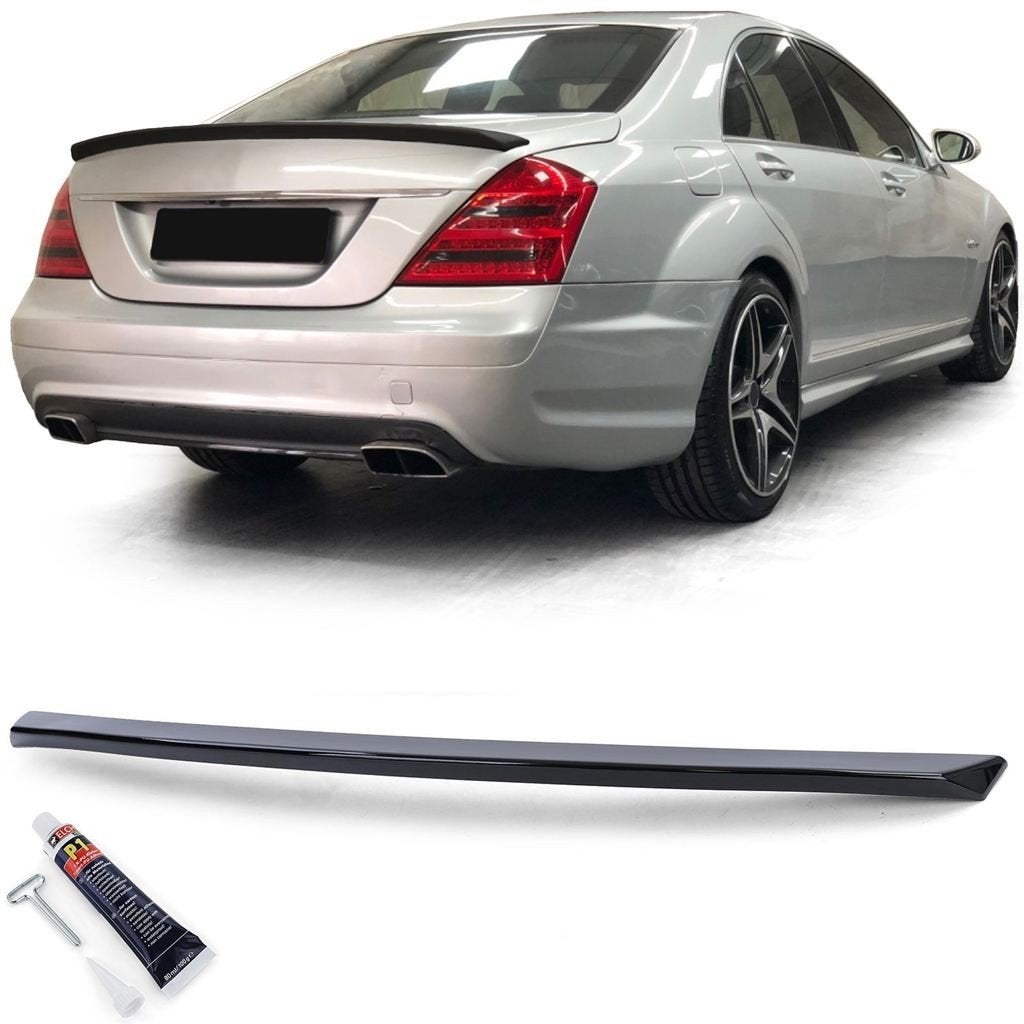 Spoiler Glans zwart Voor Mercedes S Klasse W221 AMG Look, Envoi
