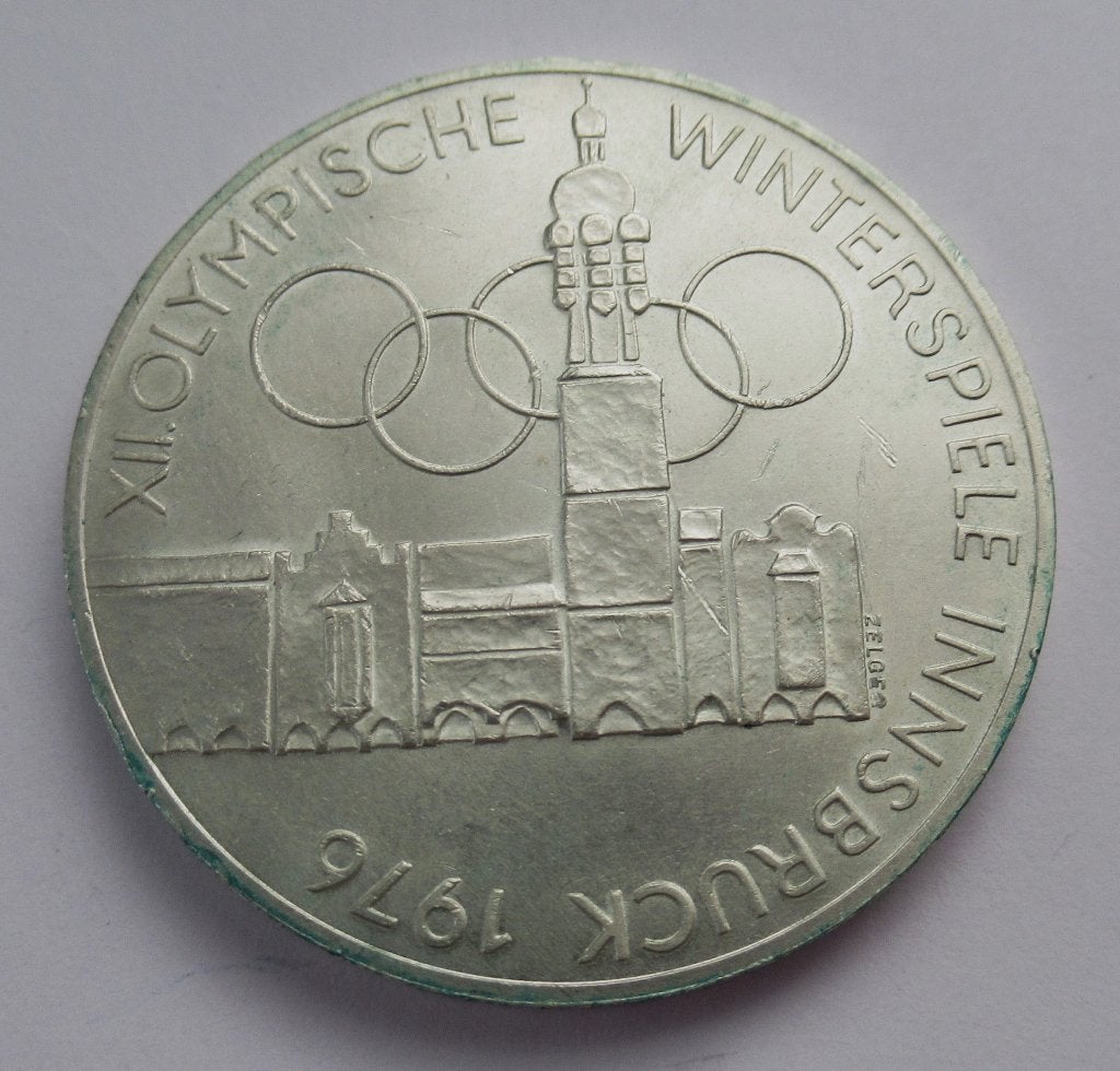 Oostenrijk 100 schilling, 1975 innsbruck., Postzegels en Munten, Munten | Europa | Niet-Euromunten, Verzenden, Oostenrijk, Zilver
