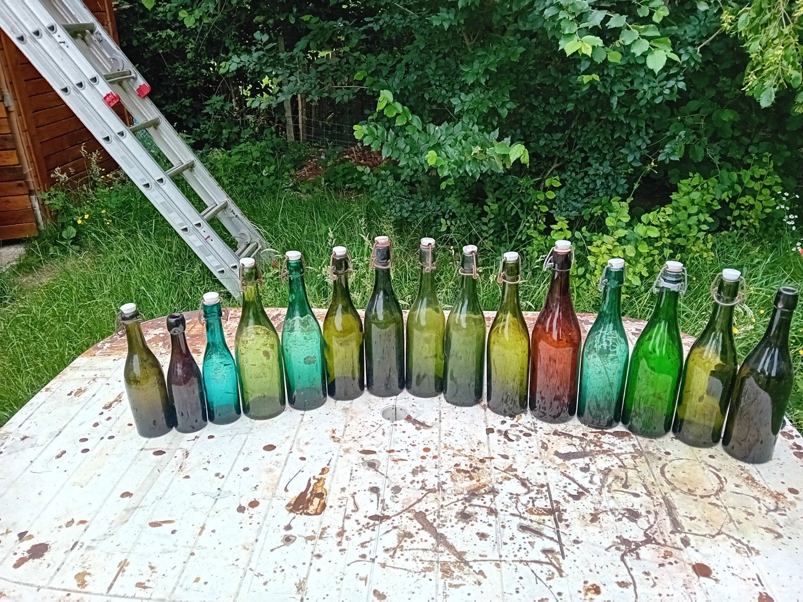 Oude vintage bierflessen, Verzamelen, Biermerken, Ophalen of Verzenden