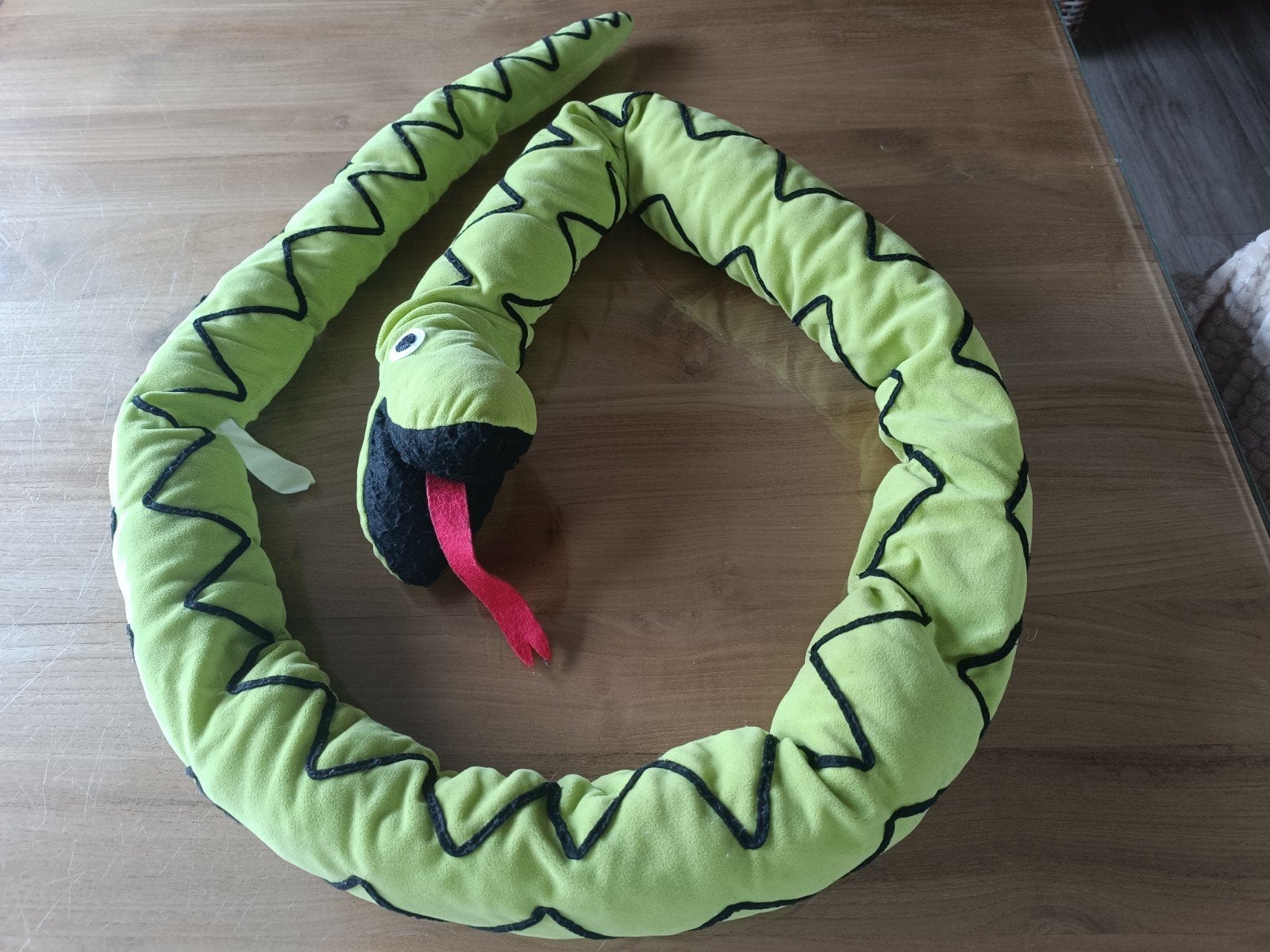 knuffel Slang IKEA van 2,50 meter!, Groen, Overige typen, Ophalen of Verzenden, Zo goed als nieuw