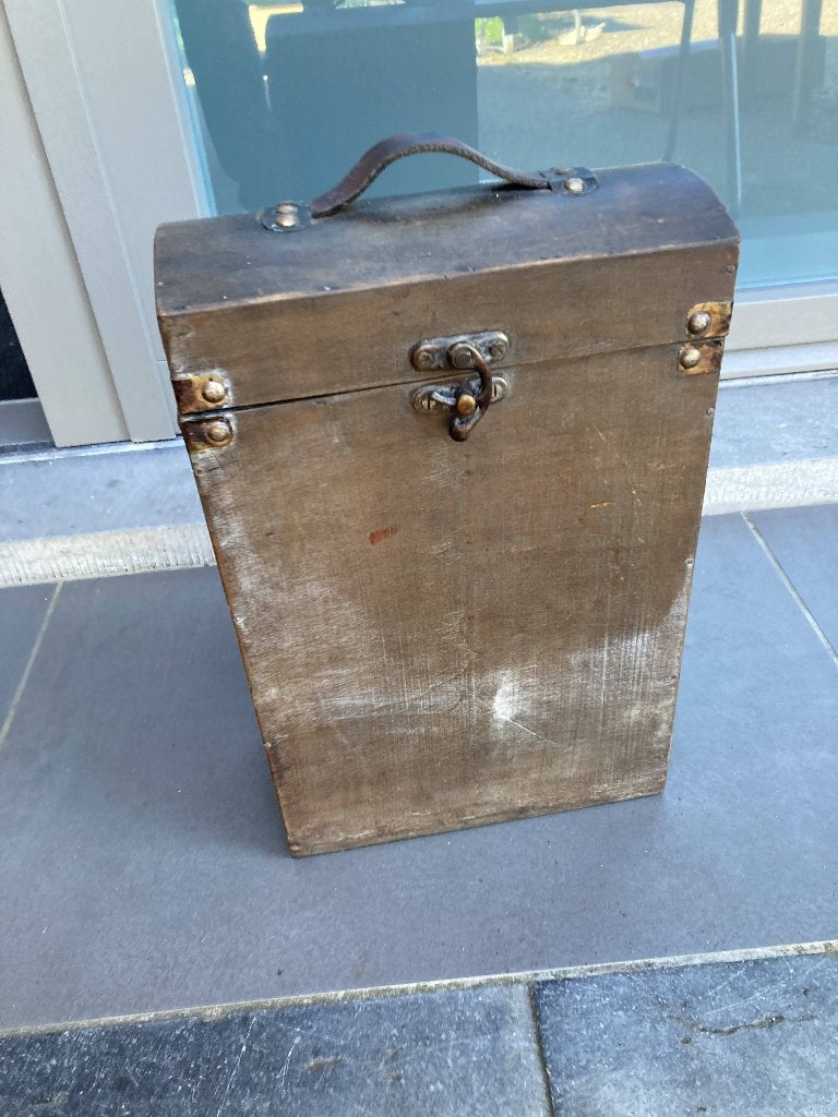 houten cadeau verpakking voor wijnflessen: 4 euro, Antiek en Kunst, Ophalen of Verzenden
