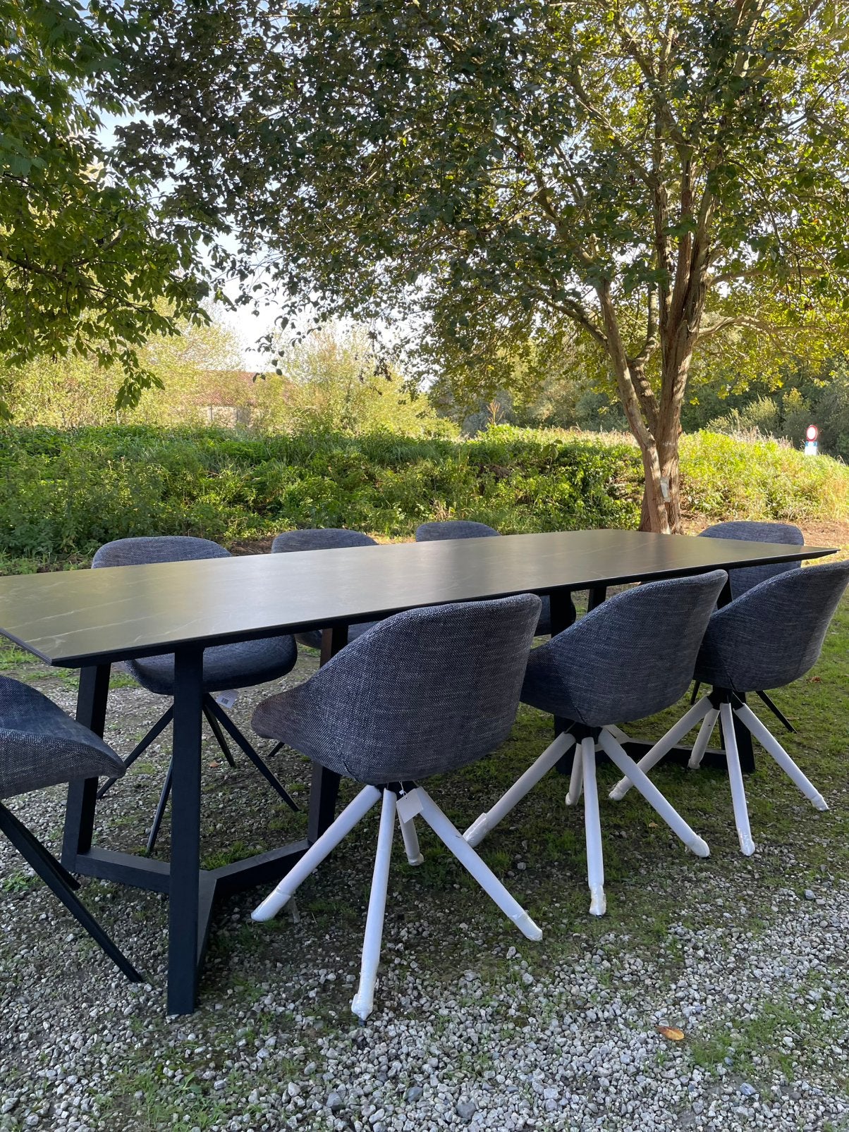 Nieuw! Complete eetkamerset keramische marmer blad, Ophalen, Zo goed als nieuw