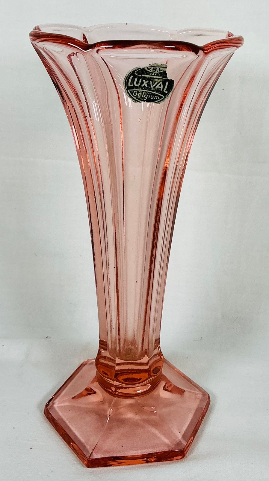 Vase Art Déco américain VSL Luxval coupe Val Saint Lambert, Enlèvement ou Envoi