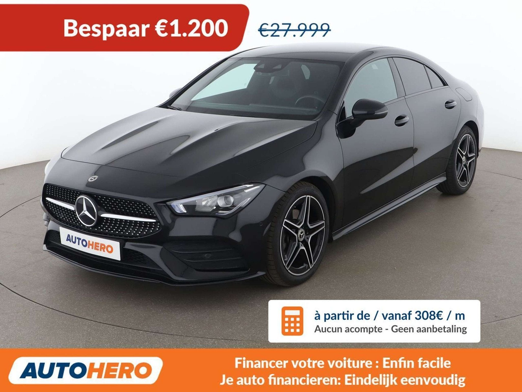 Mercedes-Benz CLA-Klasse 200 CLA 200 AMG Line, Autos, Achat, Noir, 120 kW, Détection des panneaux routiers