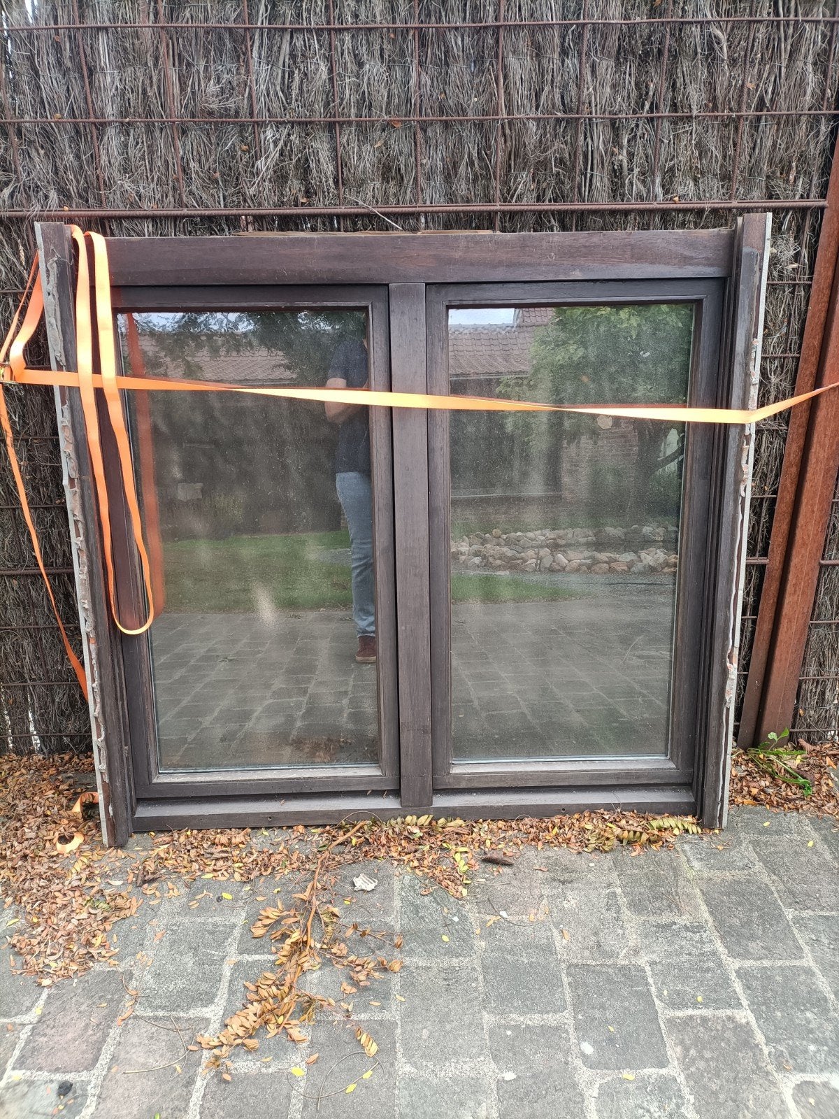 raam hout meranti, Gebruikt, Raamkozijn, Inclusief glas, 75 tot 150 cm